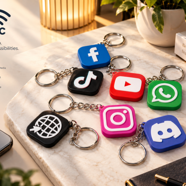 NFC Tag Keychain Tik Tok