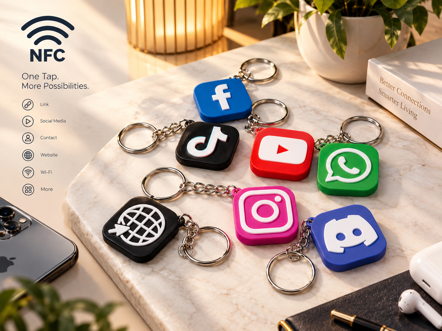 ChatGPT Image Sep 26, 2026, 12_13_22 AM NFC Tag Keychain Tik Tok - Image 1